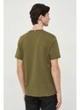 Bavlněné tričko Tommy Hilfiger zelená barva, s aplikací