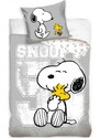 Carbotex Bavlněné ložní povlečení Snoopy a Woodstock - 100% bavlna - 70 x 90 cm + 140 x 200 cm