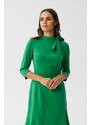 Stylove Dámské midi šaty Gwalchakin S346 světle zelená M
