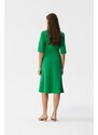 Stylove Dámské midi šaty Bohodawc S348 světle zelená XL