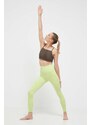 Legíny na jógu adidas Performance Studio zelená barva