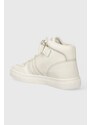 Dětské kožené sneakers boty Emporio Armani béžová barva