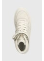 Dětské kožené sneakers boty Emporio Armani béžová barva