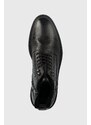 Kožené boty BOSS Calev pánské, černá barva, 50503302