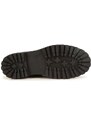 Dětské kožené kotníkové boty BOSS černá barva