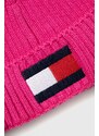 Dětska čepice Tommy Hilfiger růžová barva
