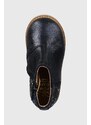 Dětské kožené boty Pom D'api RETRO BACK tmavomodrá barva