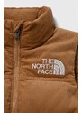 Dětská péřová vesta The North Face 1996 RETRO NUPTSE VEST hnědá barva