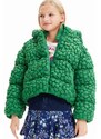 Dětská bunda Desigual zelená barva