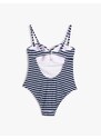 Koton Swimsuit with Thin Straps Draped Covered Back Detail.