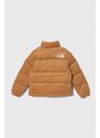 Dětská péřová bunda The North Face 1996 RETRO NUPTSE JACKET hnědá barva