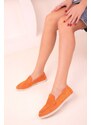 Soho Orange Suede Women's Loafers 17932