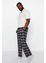 Trendyol Black Woven Plus Size Pajama Bottom