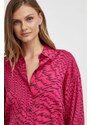 Košile Pinko dámská, růžová barva, relaxed, s klasickým límcem