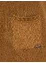 FERATT Pánský propínací svetr - vesta BRUCE hnědá