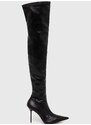 Kozačky Pinko Lully dámské, černá barva, na podpatku, 102030 A18W Z99