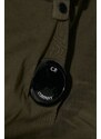 Kalhoty C.P. Company STRETCH SATEEN LOOSE CARGO PANTS pánské, zelená barva, ve střihu cargo, 15CMPA123A005529G