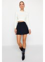 Trendyol Navy Blue A-Line with Stitching Detail/A bell-shaped Formal Thessaloniki/Knitwear Look Knitted Skirt