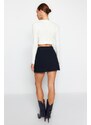 Trendyol Navy Blue A-Line with Stitching Detail/A bell-shaped Formal Thessaloniki/Knitwear Look Knitted Skirt