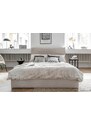Béžová čalouněná dvoulůžková postel Miuform Sleepy Luna 160 x 200 cm