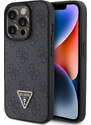 Ochranný kryt na iPhone 15 Pro - Guess, 4G Strass Triangle Metal Logo Black