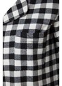 Trendyol Black Flannel Cotton Plaid Shirt-Pants Woven Pajama Set