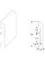 ORAC Decor ORAC podlahová lišta SX183 - Lišta 2000x75x13 mm