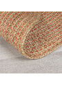 Flair Rugs koberce Kusový koberec Capri Jute Natural/Coral kruh - 133x133 (průměr) kruh cm