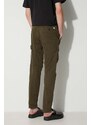 Kalhoty C.P. Company STRETCH SATEEN CARGO PANTS pánské, zelená barva, ve střihu cargo, 15CMPA186A005529G