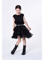 Dětské kožené boty Karl Lagerfeld černá barva