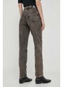 Džíny Calvin Klein Jeans dámské, hnědá barva