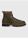 Semišové workery Tommy Hilfiger W MIX SUEDE HOOKS BOOT pánské, zelená barva, FM0FM04764