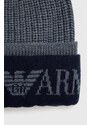 Čepice a dětské rukavice Emporio Armani šedá barva