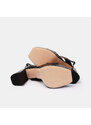 HÖGL Kožené dámské sandály s hranatou špičkou na vysokém podpatku