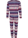 Trendyol Multicolored 100% Cotton Christmas Theme Tshirt-Pants, Knitted Pajamas Set