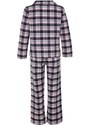 Trendyol Pink Flannel Checked Shirt-Pants Weave Pajamas Set