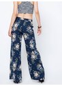 GNGbasic Swedish trousers decorated with a print in navy blue roses