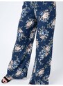 GNGbasic Swedish trousers decorated with a print in navy blue roses