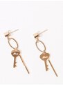 Yups Earrings hanging gold key