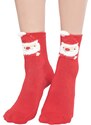 Yups Socks with Santa Claus application red