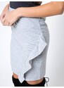 Yups Pencil skirt decorated with frill gray