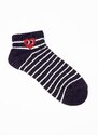 Yups Striped socks with red heart black