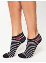 Yups Striped socks with red heart black