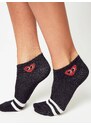 Yups Socks with red heart black