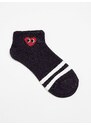 Yups Socks with red heart black