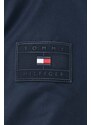 Péřová bunda Tommy Hilfiger pánská, tmavomodrá barva, zimní