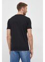 Bavlněné tričko Gant černá barva, s potiskem