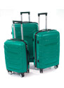 Sada cestovních kufrů RGL PP2 s TSA zámkem - zelená