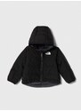 Dětská oboustranná bunda The North Face REVERSIBLE PERRITO HOODED JACKET černá barva