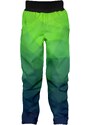 WAMU Dětské softshellové kalhoty, MOZAIKA, zelená